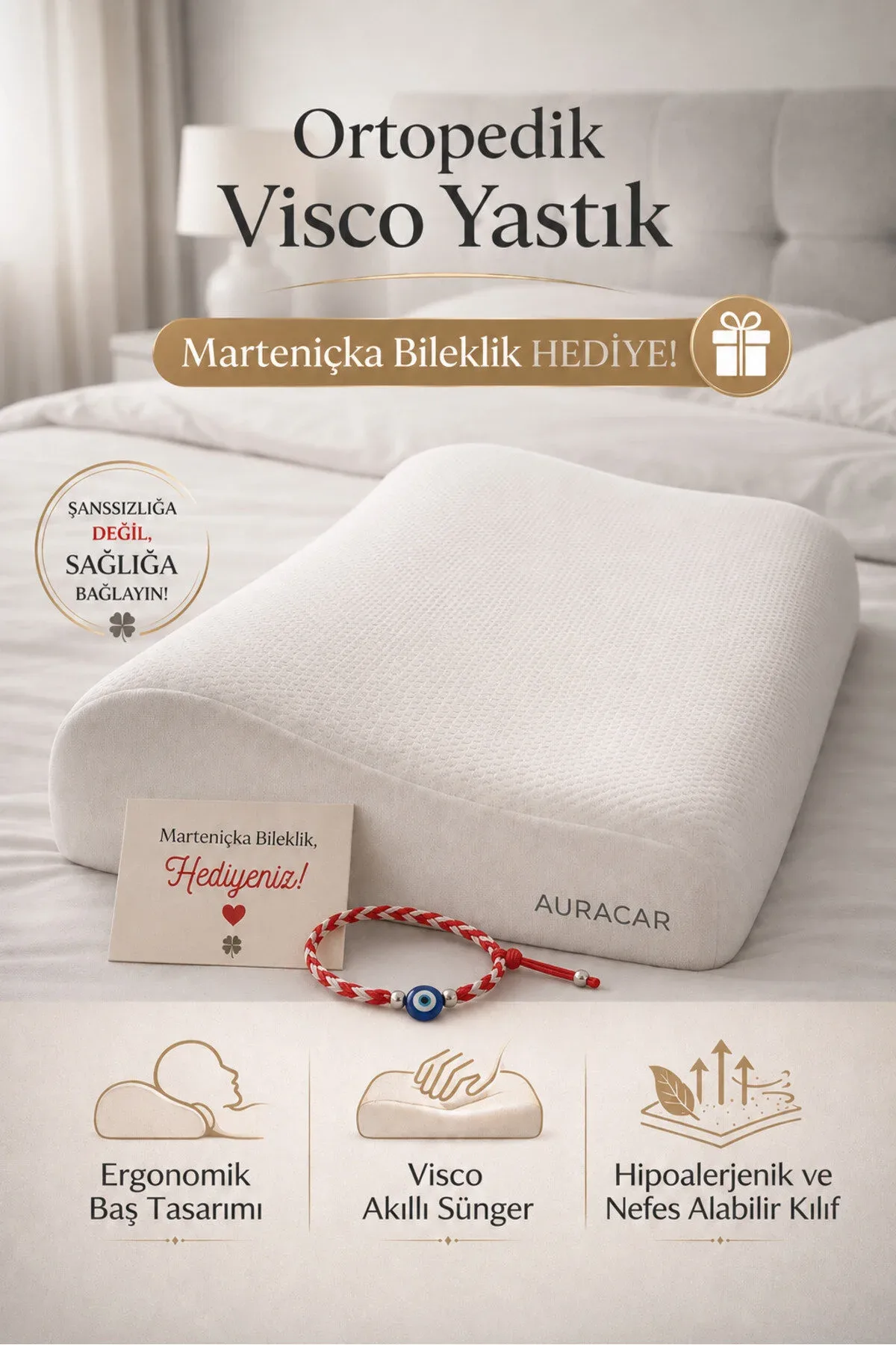 Ortopedik Visco Yastık - Ağrılara Özel Lüks Yastık