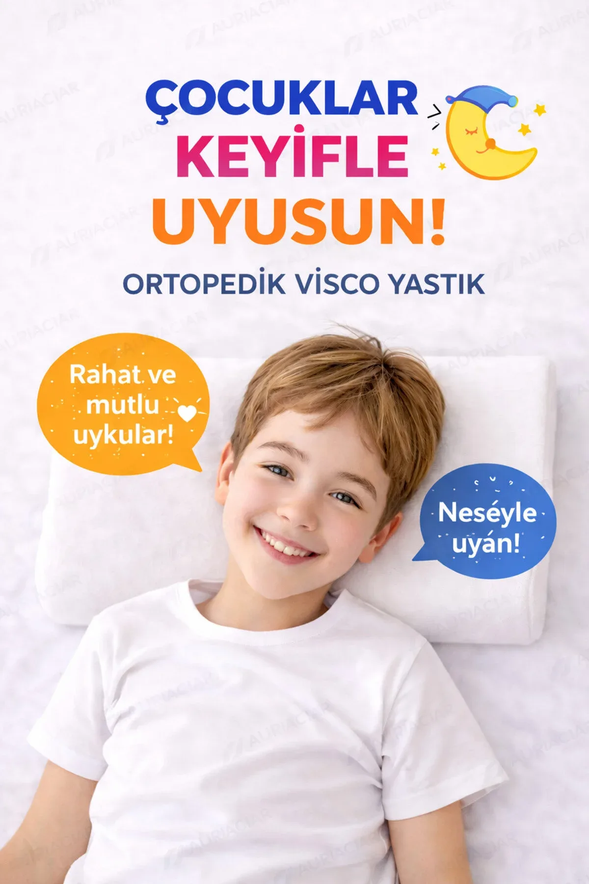 Kız Çocuk Ortopedik Visco Yastık 50x30 cm